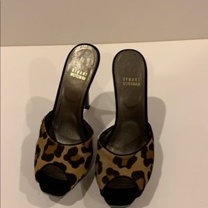 Stuart Weitzman haircalf platform slides